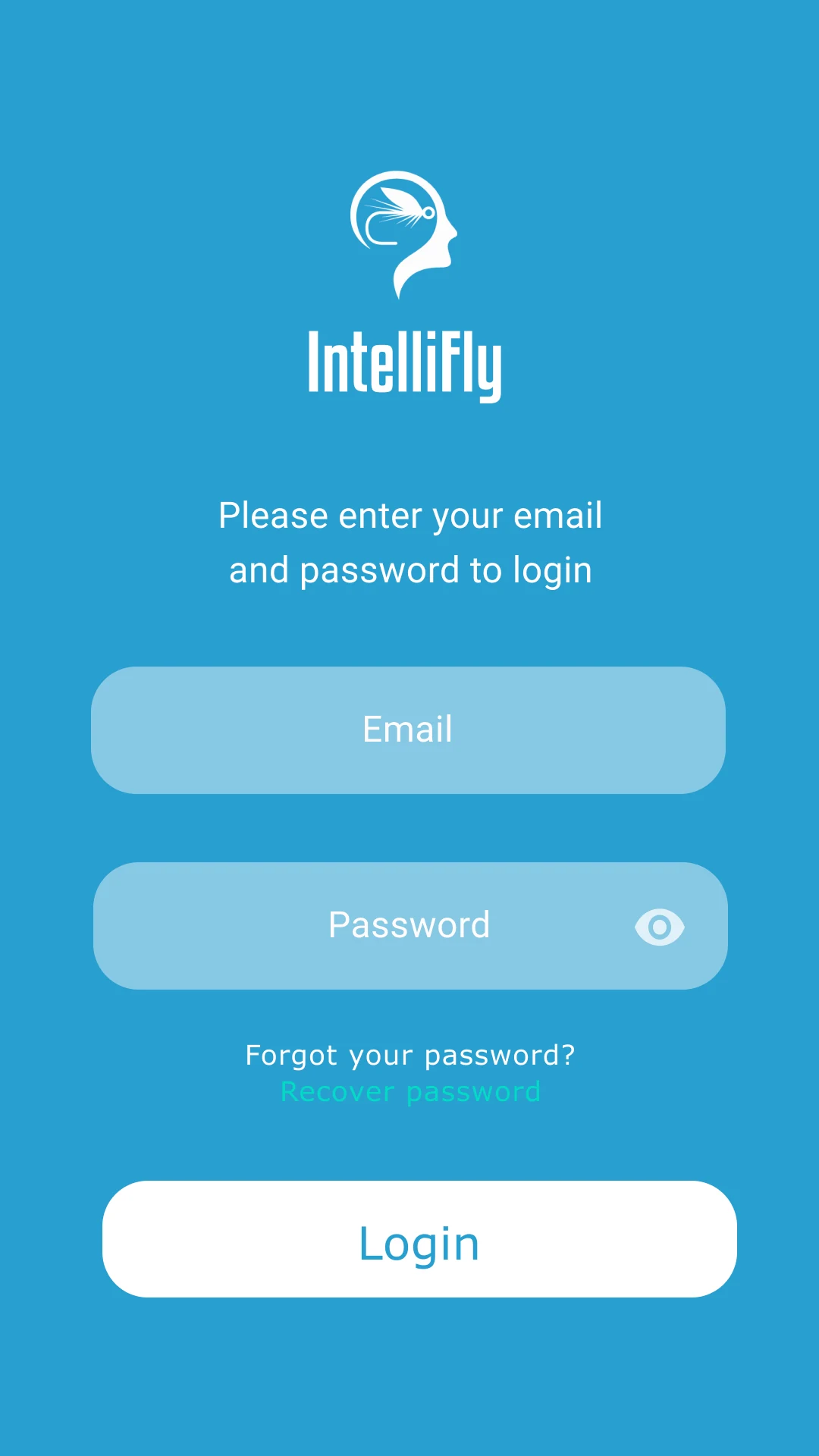 IntelliFly final high-fidelity screen: Login